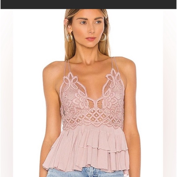 Free People Adella Cami Pink Mauve -Size M NWT - Picture 2 of 5